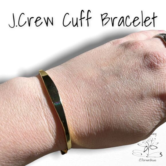 J.Crew Gold Tone Cuff Bracelet for Medium Wrist - Picture 5 of 8